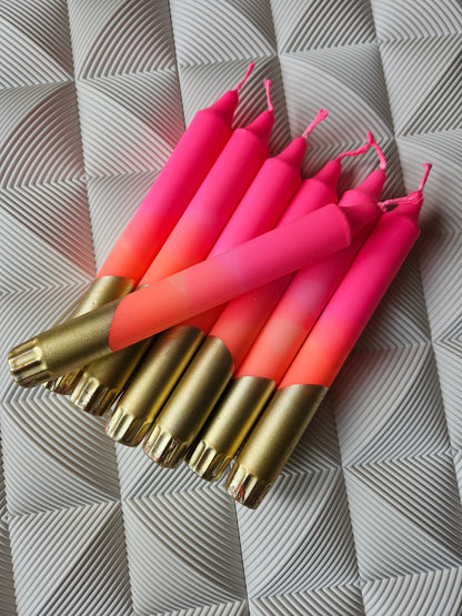 Gold 'n' Neon Pink Candle